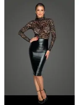♥ Midi Kleid mit sanfter Spitze F228 von Noir Handmade MissBehaved Collection ♥