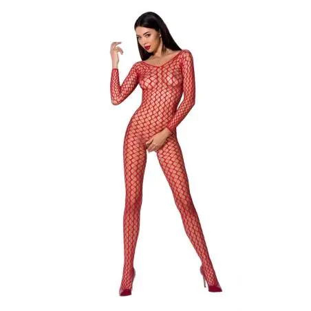 Roter ouvert Bodystocking BS068 von Passion