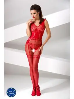 Roter ouvert Bodystocking BS052 von Passion