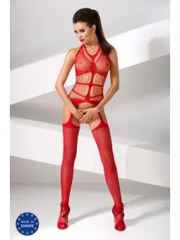 Roter ouvert Bodystocking BS049 von Passion