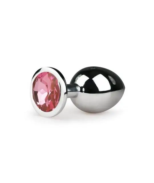 Metall-Analplug mit rosa Zierstein von Easytoys Anal Collection