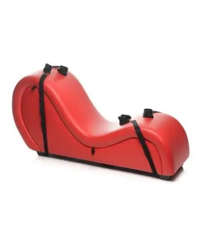 Geiles Sex-Sofa mit Handfesseln und 2 Positionskissen - Rot von Master Series