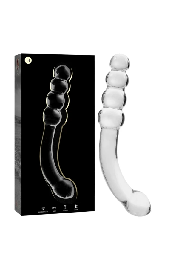 Modell 14 Dildo Borosilikatglas Klar 18.5 cm -O- 3 cm von Nebula Series By Ibiza