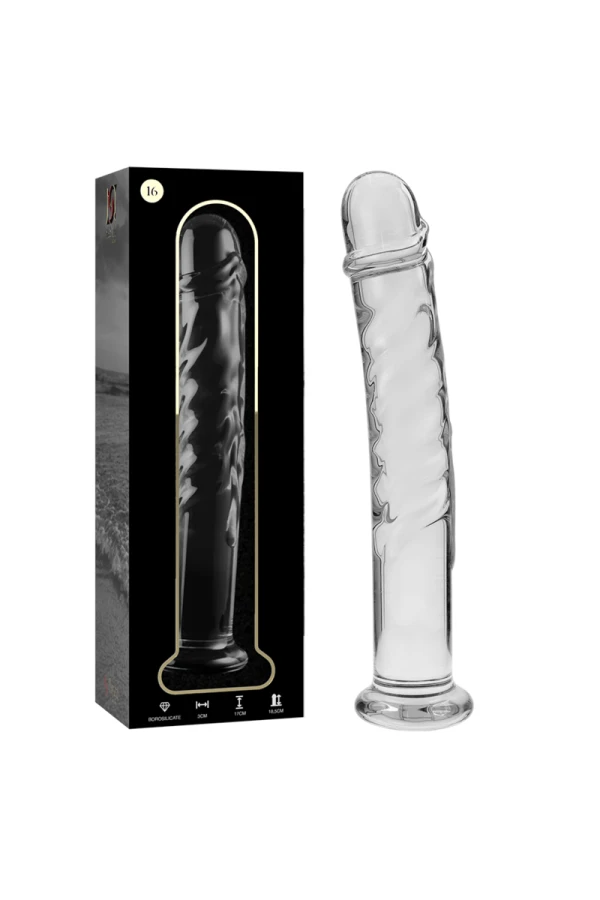 Modell 16 Dildo Borosilikatglas Klar 18.5 cm -O- 3 cm von Nebula Series By Ibiza