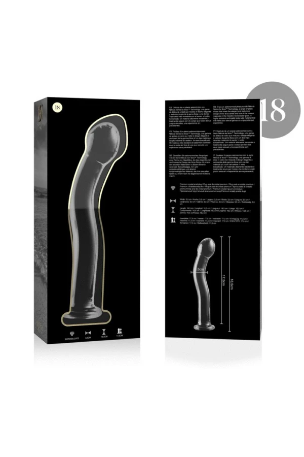 Modell 18 Dildo Borosilikatglas Klar 18.5 cm -O- 3.5 cm von Nebula Series By Ibiza