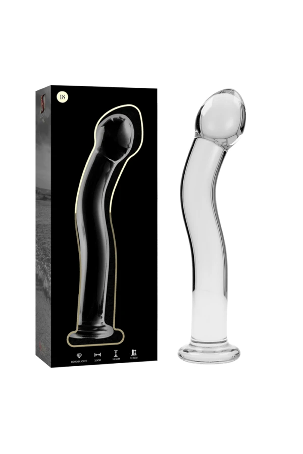 Modell 18 Dildo Borosilikatglas Klar 18.5 cm -O- 3.5 cm von Nebula Series By Ibiza