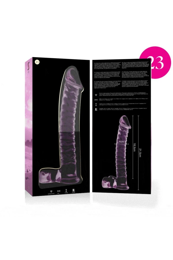 Modell 23 Dildo Borosilikatglas Rosa 21.5 cm -O- 4 cm von Nebula Series By Ibiza