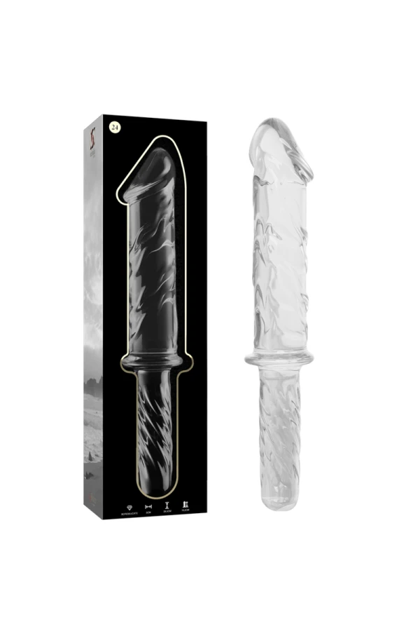 Modell 24 Dildo Borosilikatglas Klar 28.5 cm -O- 5 cm von Nebula Series By Ibiza