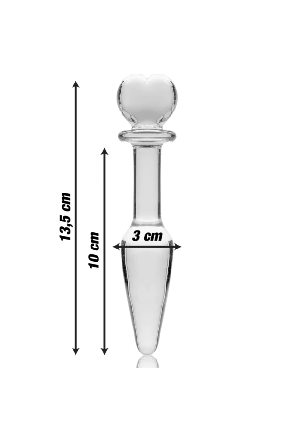 Modell 7 Analplug Borosilikatglas Klar 13.5 cm -O- 3 cm von Nebula Series By Ibiza