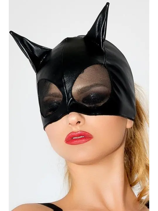 Schwarze Katzenmaske Mk 01 von Meseduce
